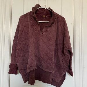 Free People Burgundy Sweater